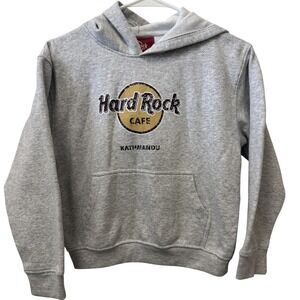Hard Rock‎ Cafe Hoodie Kids XL Gray Kathmandu Graphic Pullover